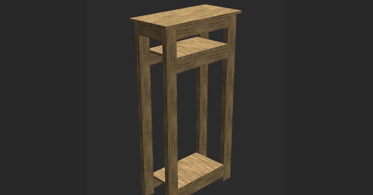 The Farmhouse-style Bookshelf as designed in TimberTinker