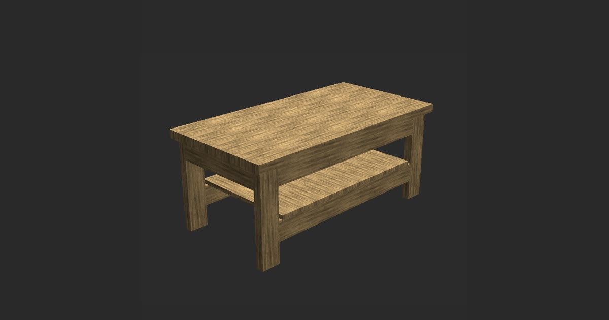 The Pine Coffee Table as designed in TimberTinker