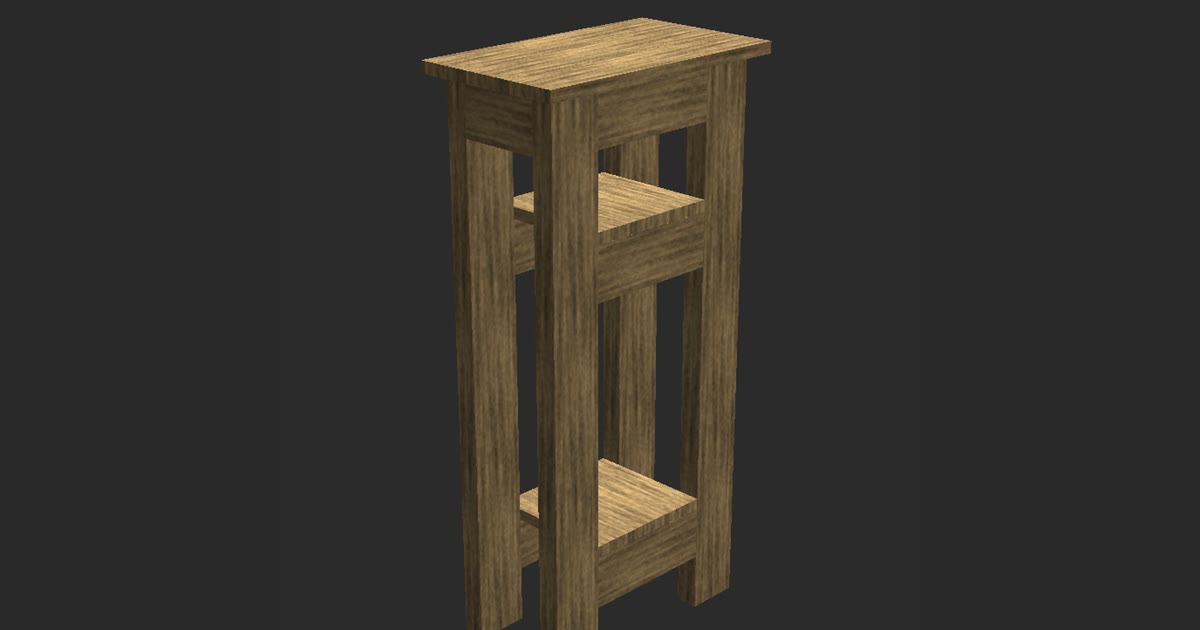 The Farmhouse-style Plant Stand as designed in TimberTinker